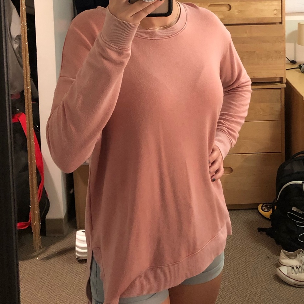 Long-sleeve pink sweater. Very soft